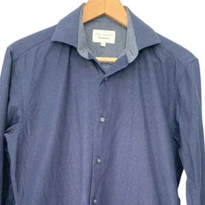 Ted Baker Endurance navy blue  button down shirt 32/33